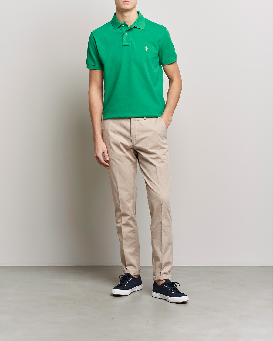 Herre | Polotrøjer | Polo Ralph Lauren | Custom Slim Fit Polo Optic Green