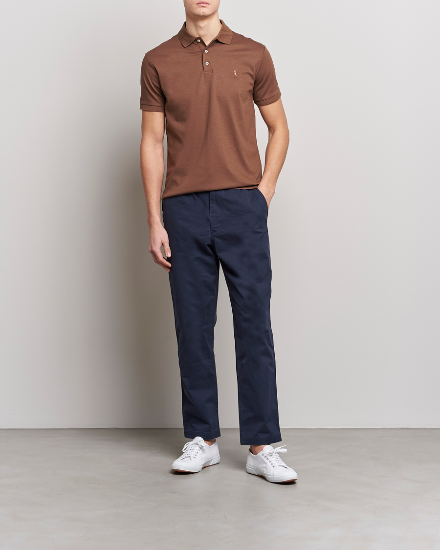 Herre | Polotrøjer | Polo Ralph Lauren | Pima Cotton Polo Luggage Brown