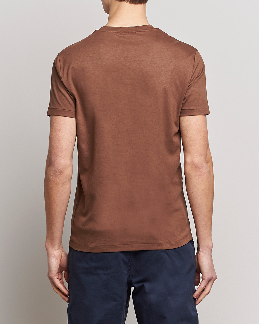 Herre | T-Shirts | Polo Ralph Lauren | Pima Cotton Crew Neck T-Shirt Luggage Brown