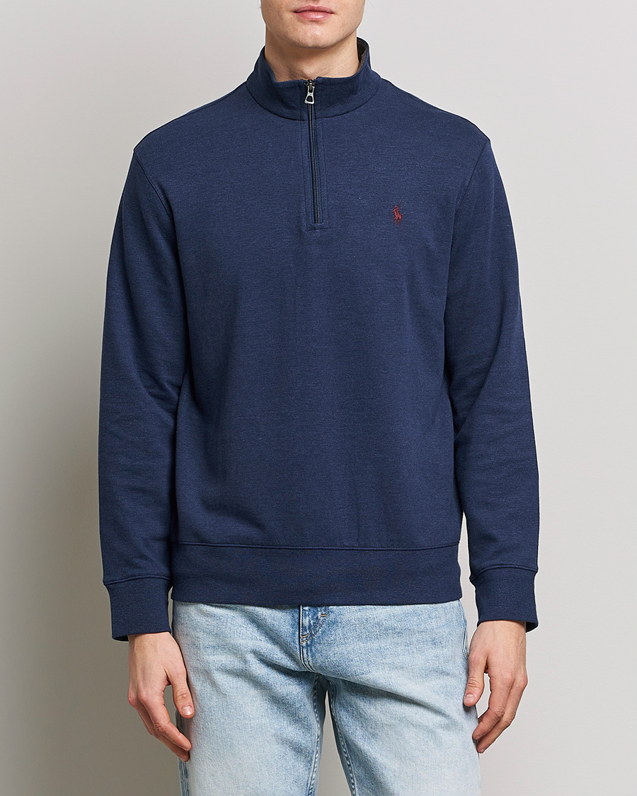 Herre | Trøjer | Polo Ralph Lauren | Double Knit Half-Zip Sweater Spring Navy Heather