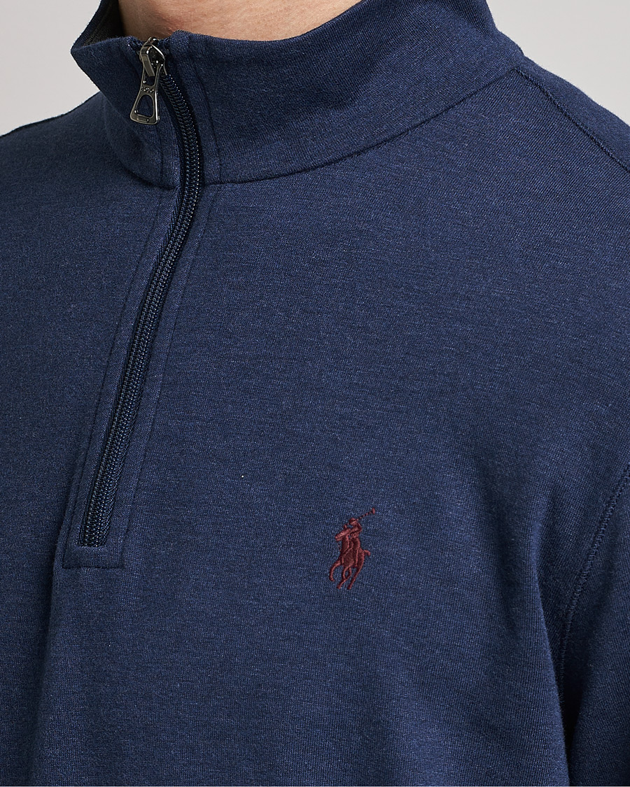 Herre | Trøjer | Polo Ralph Lauren | Double Knit Half-Zip Sweater Spring Navy Heather