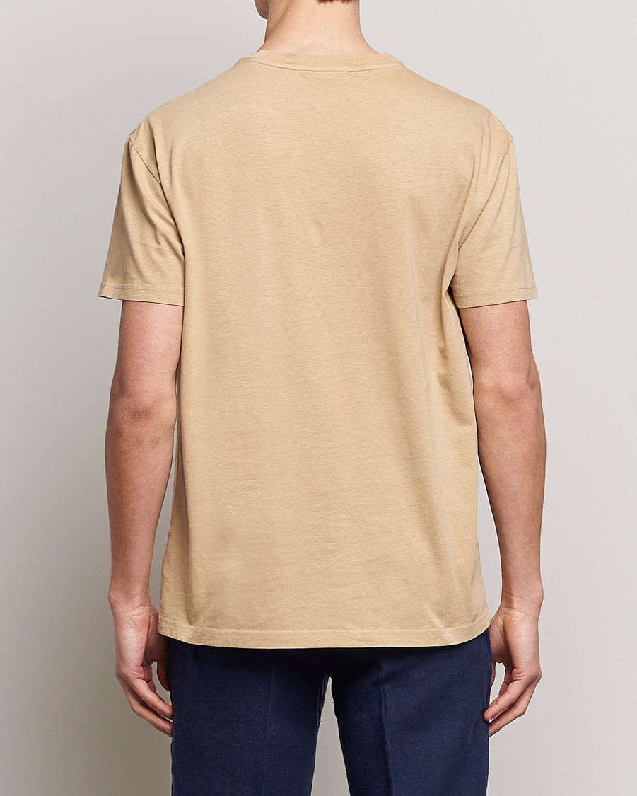 Herre | T-Shirts | Polo Ralph Lauren | Cotton/Linen Crew Neck T-Shirt Vintage Khaki