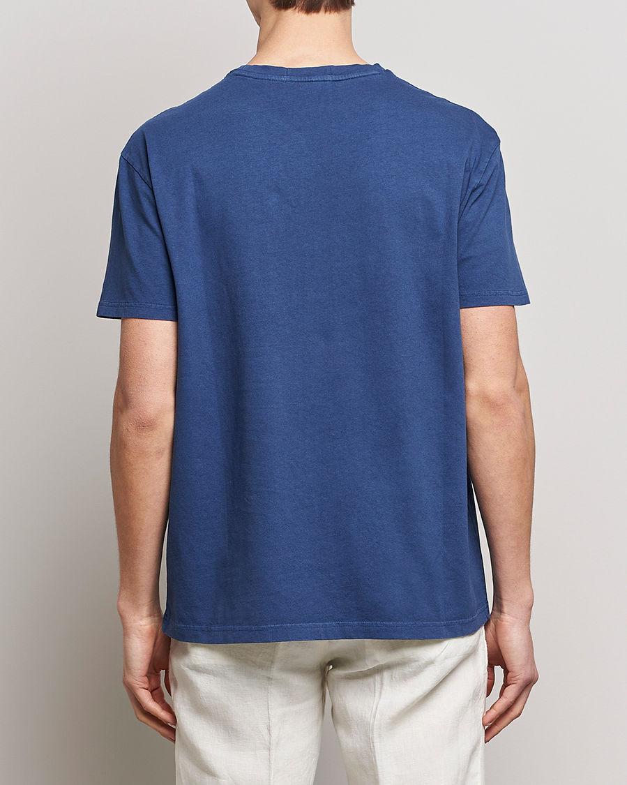 Herre | T-Shirts | Polo Ralph Lauren | Cotton/Linen Crew Neck T-Shirt Light Navy