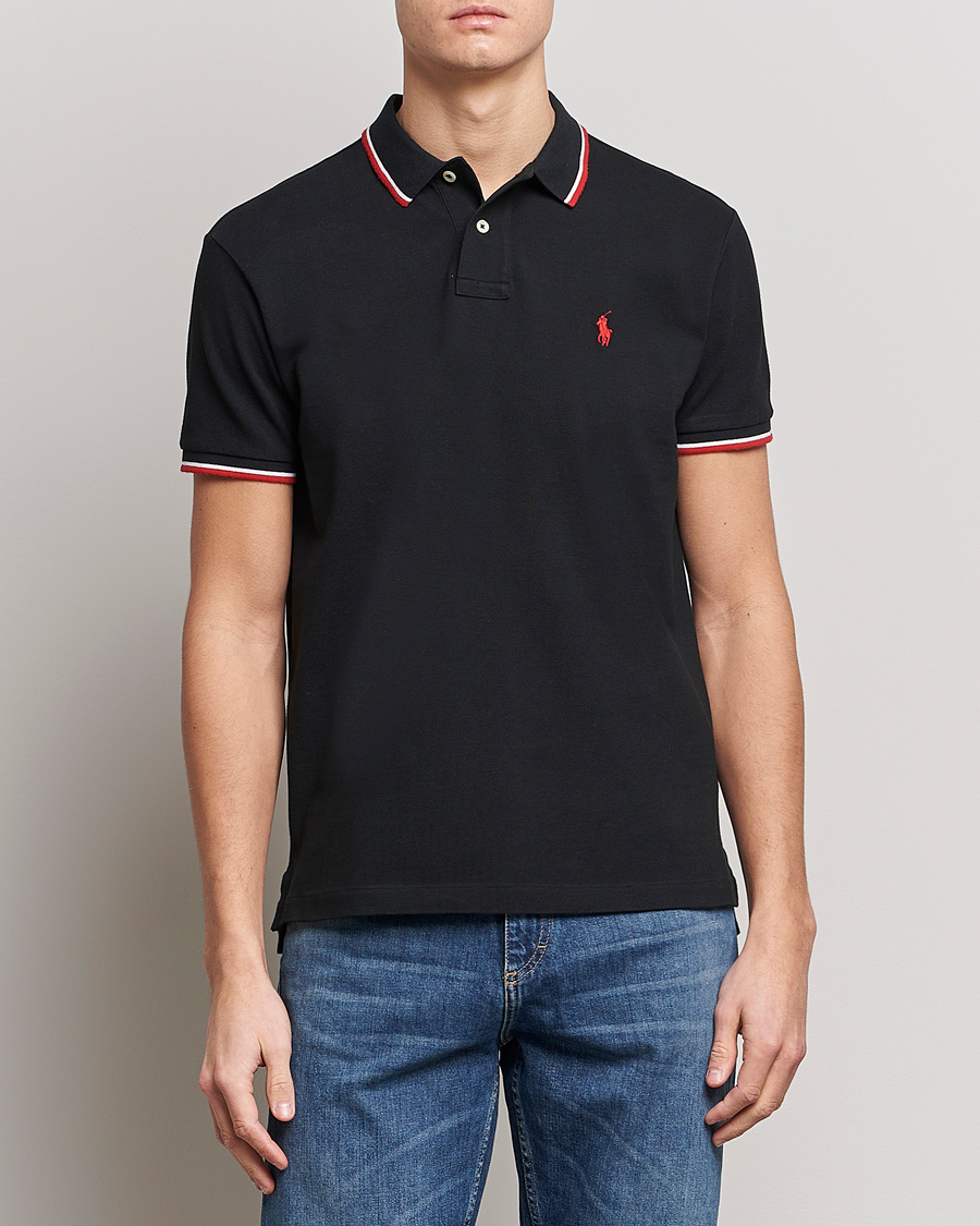 Herre |  | Polo Ralph Lauren | Custom Slim Fit Tipped Polo Black