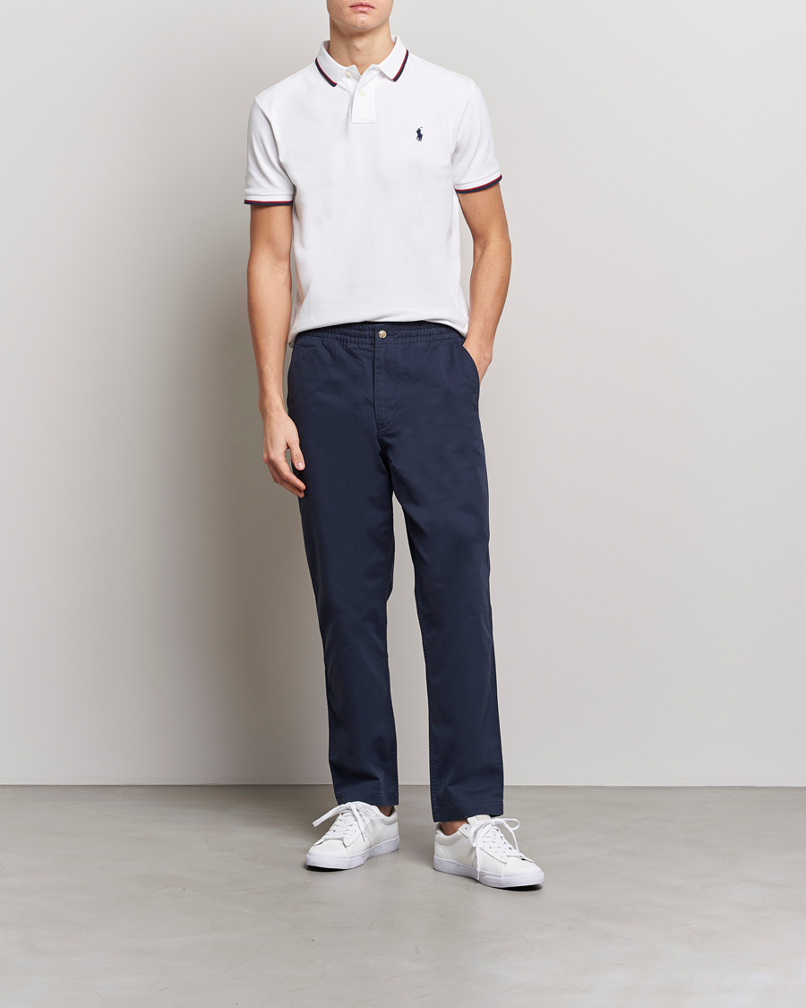 Herre | Polotrøjer | Polo Ralph Lauren | Custom Slim Fit Tipped Polo White