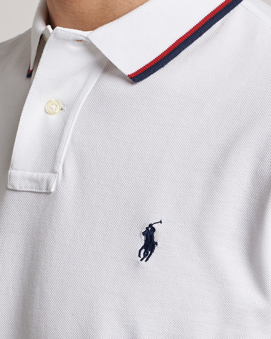 Herre | Polotrøjer | Polo Ralph Lauren | Custom Slim Fit Tipped Polo White
