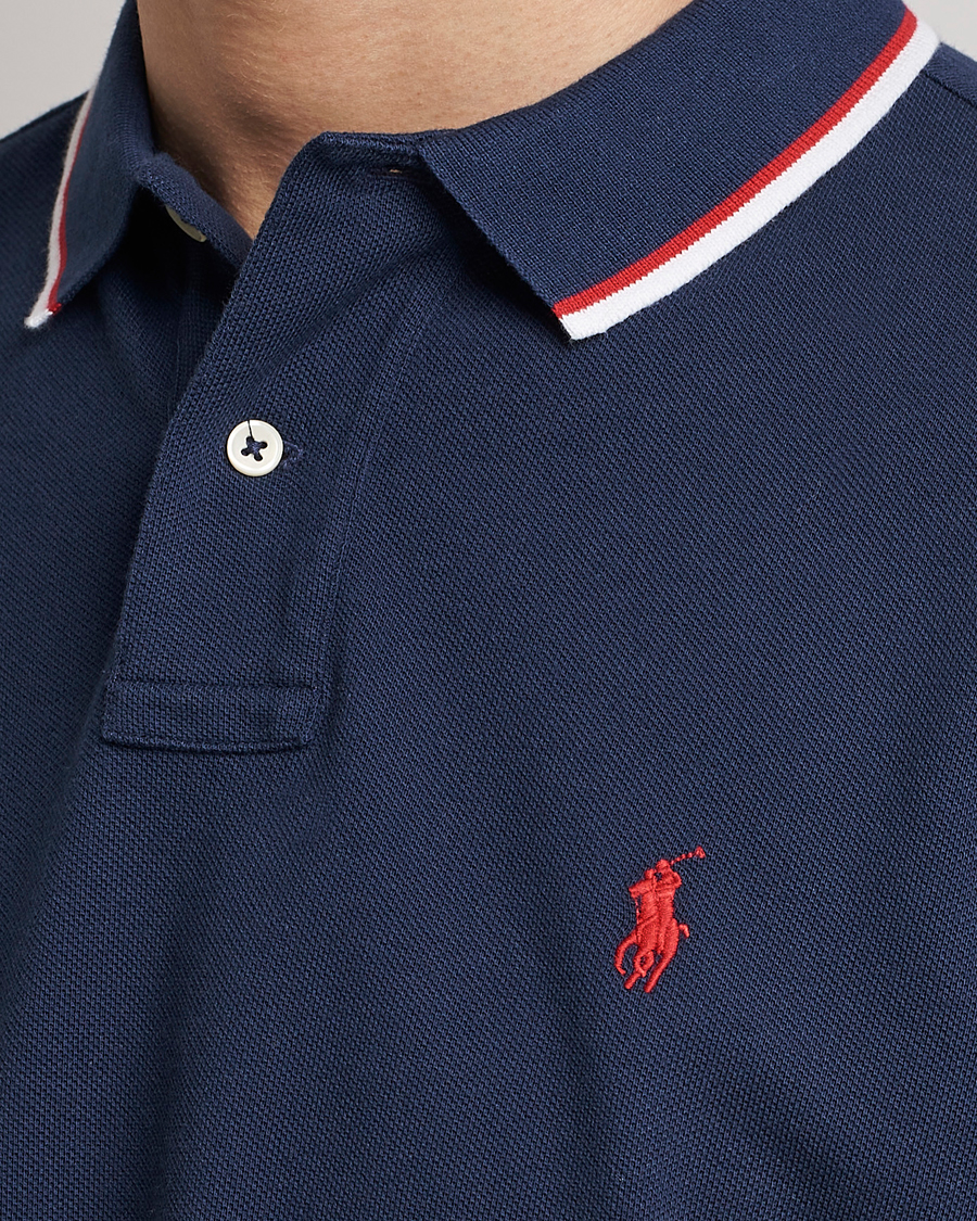 Herre | Polotrøjer | Polo Ralph Lauren | Custom Slim Fit Tipped Polo Newport Navy