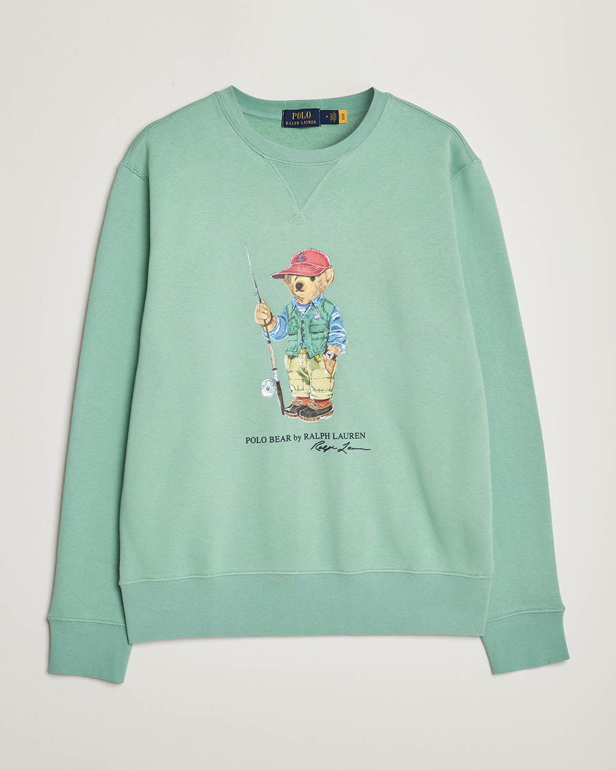 Herre | Trøjer | Polo Ralph Lauren | Printed Fishing Bear Crew Neck Sweatshirt Faded Mint