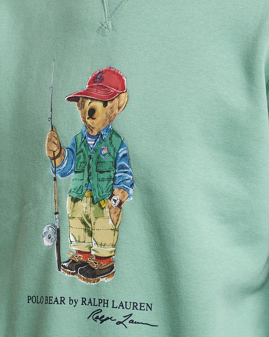 Herre | Trøjer | Polo Ralph Lauren | Printed Fishing Bear Crew Neck Sweatshirt Faded Mint
