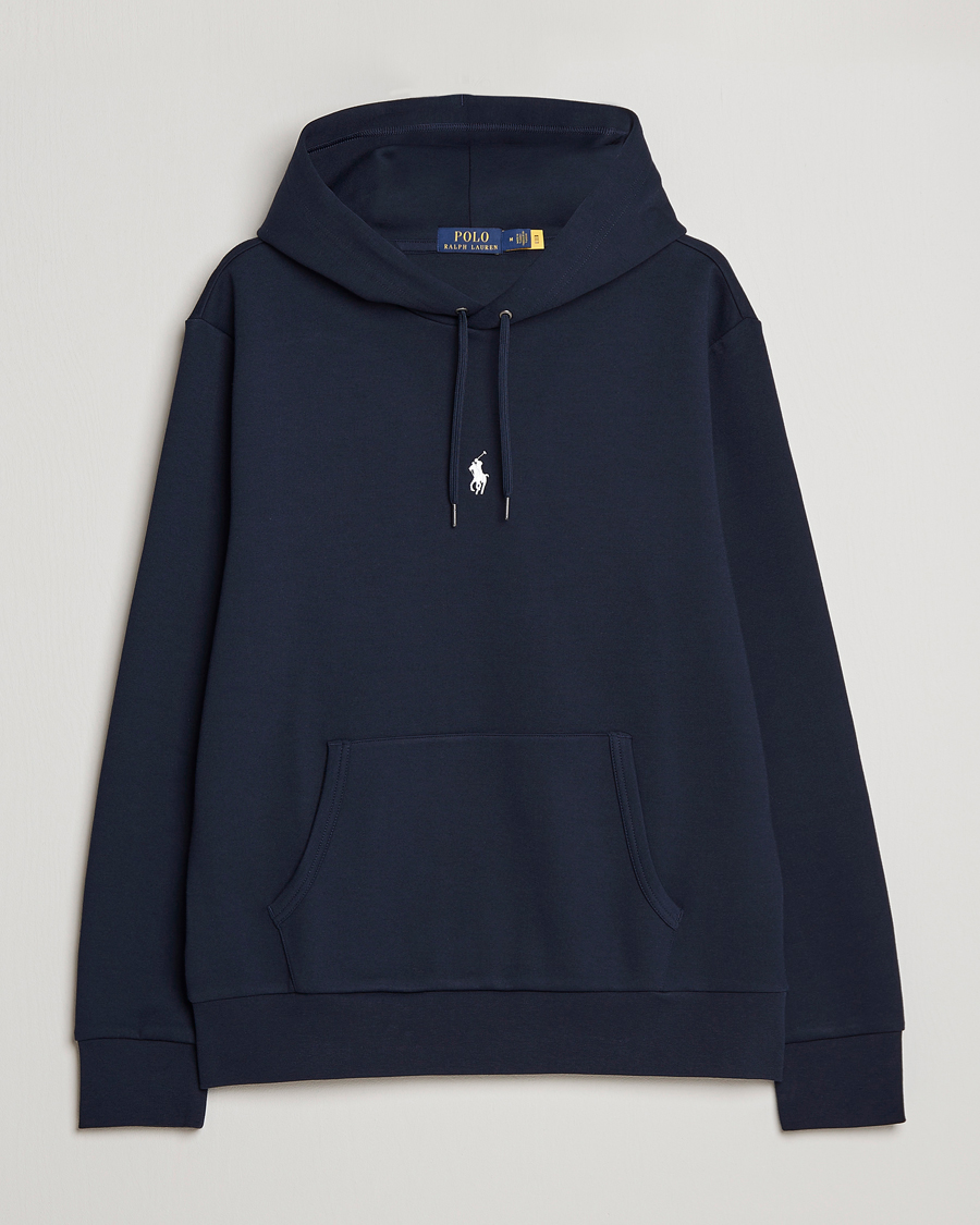 Herre | Trøjer | Polo Ralph Lauren | Double Knit Center Logo Hoodie Aviator Navy