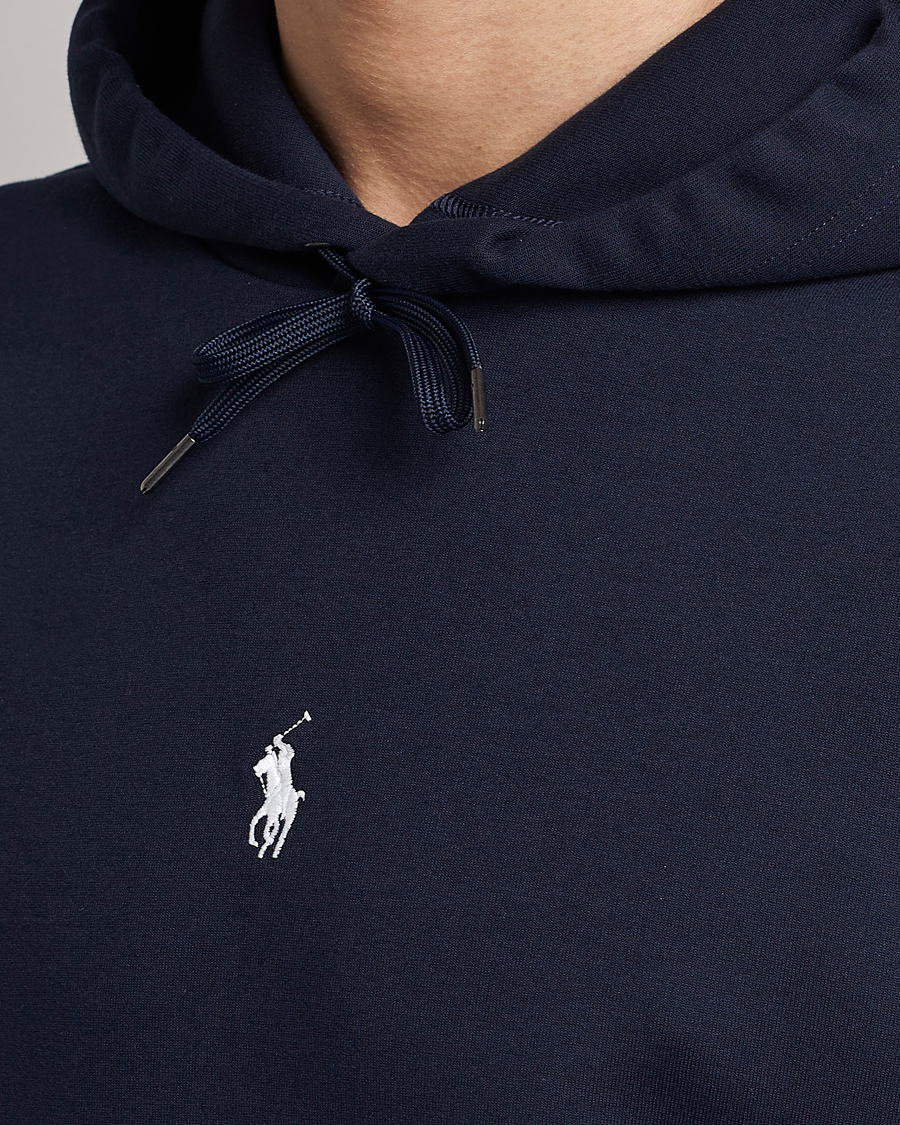 Herre | Trøjer | Polo Ralph Lauren | Double Knit Center Logo Hoodie Aviator Navy