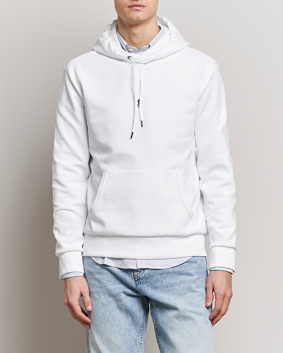 Herre | Trøjer | Polo Ralph Lauren | Double Knit Center Logo Hoodie White