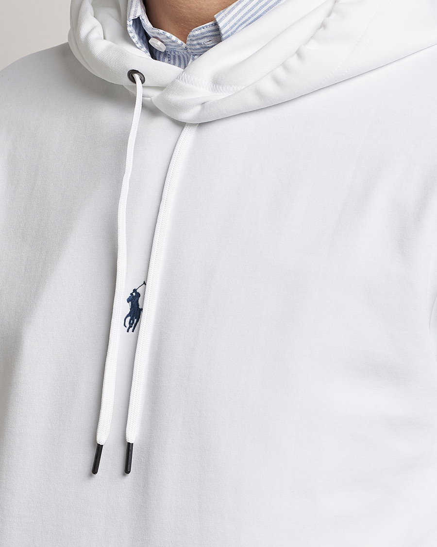 Herre | Trøjer | Polo Ralph Lauren | Double Knit Center Logo Hoodie White