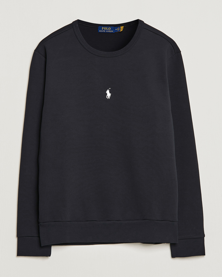 Herre | Trøjer | Polo Ralph Lauren | Double Knit Center Logo Sweatshirt Black