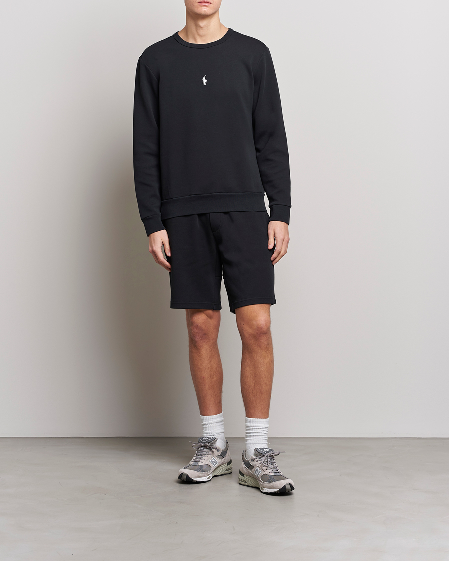 Herre | Trøjer | Polo Ralph Lauren | Double Knit Center Logo Sweatshirt Black