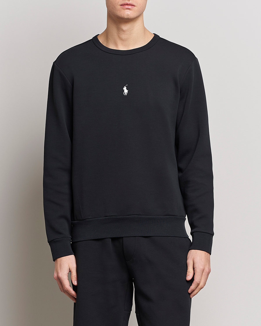 Herre | Trøjer | Polo Ralph Lauren | Double Knit Center Logo Sweatshirt Black