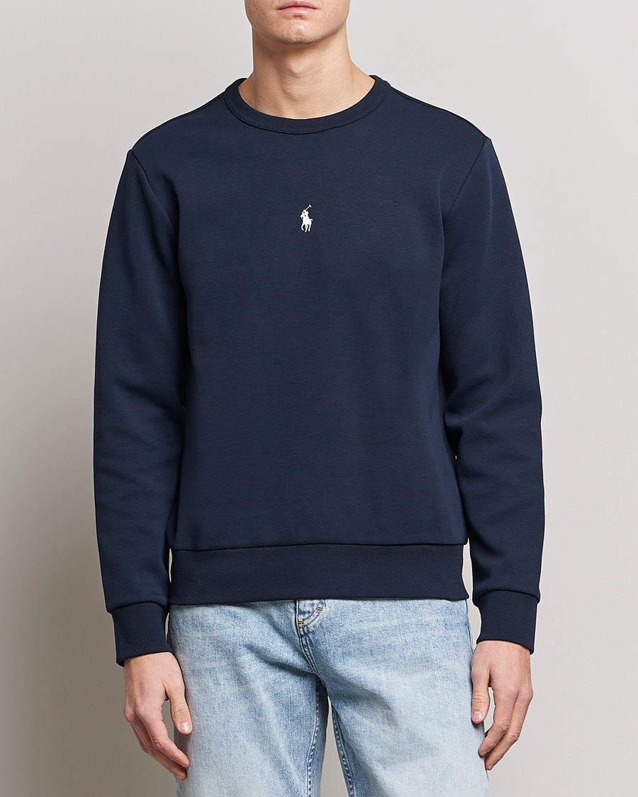 Herre | Trøjer | Polo Ralph Lauren | Double Knit Center Logo Sweatshirt Aviator Navy
