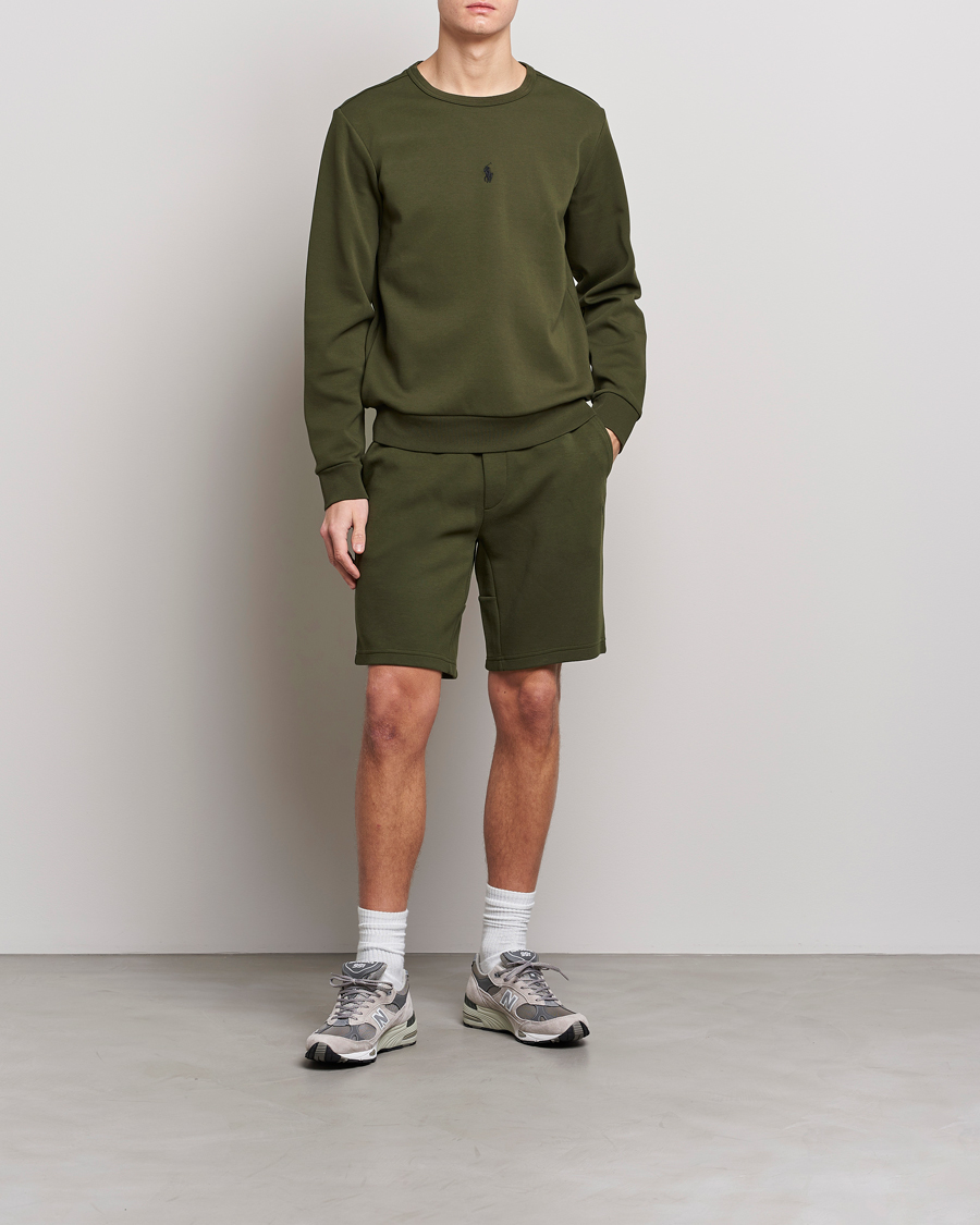 Herre | Trøjer | Polo Ralph Lauren | Double Knit Center Logo Sweatshirt Company Olive