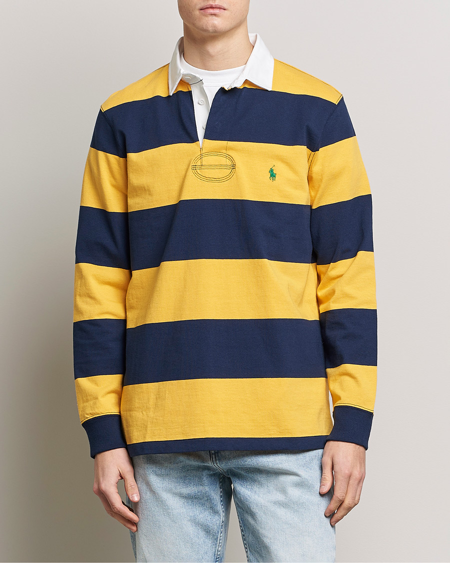 Herre | Rugbytrøjer | Polo Ralph Lauren | Jersey Striped Rugger Yellow/Navy