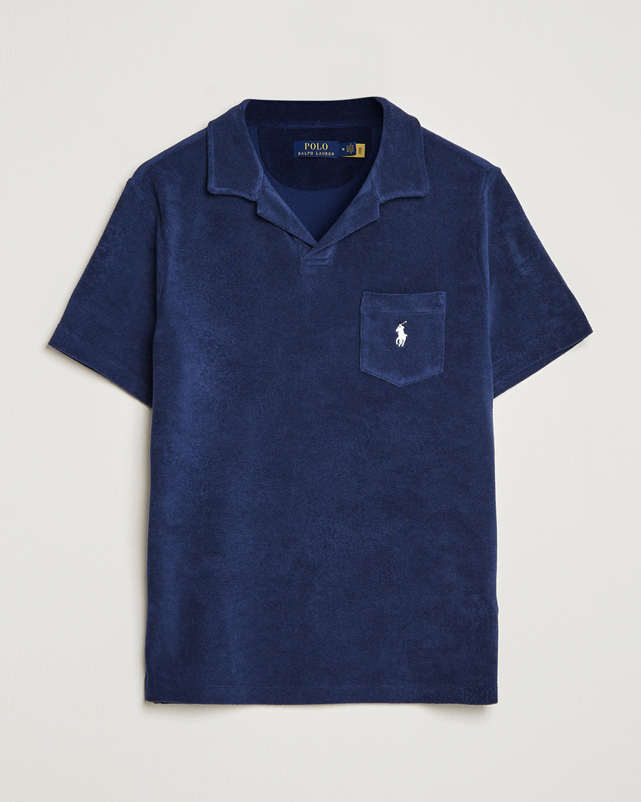 Herr |  | Polo Ralph Lauren | Cotton Terry Open Collar Polo Newport Navy