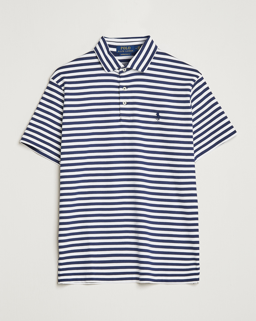 Herre | Polotrøjer | Polo Ralph Lauren | Pima Cotton Striped Polo Navy/White