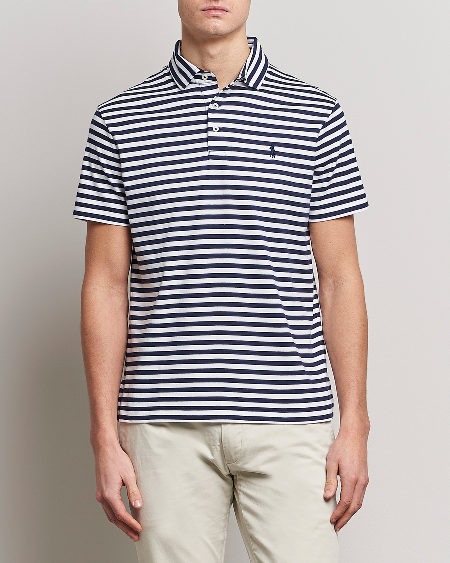 Herre | Polotrøjer | Polo Ralph Lauren | Pima Cotton Striped Polo Navy/White