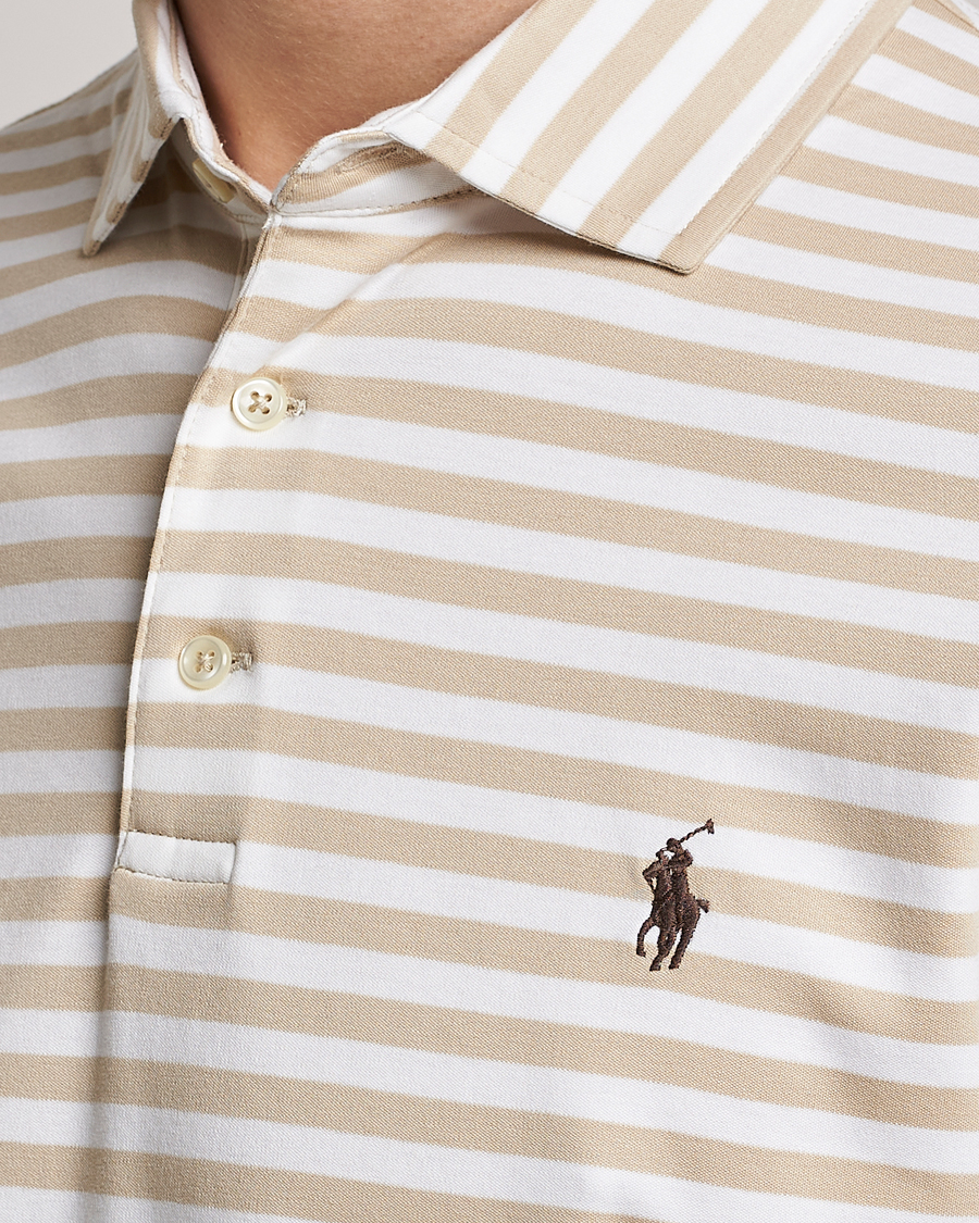 Herre | Polotrøjer | Polo Ralph Lauren | Luxury Pima Cotton Striped Polo Beige/White