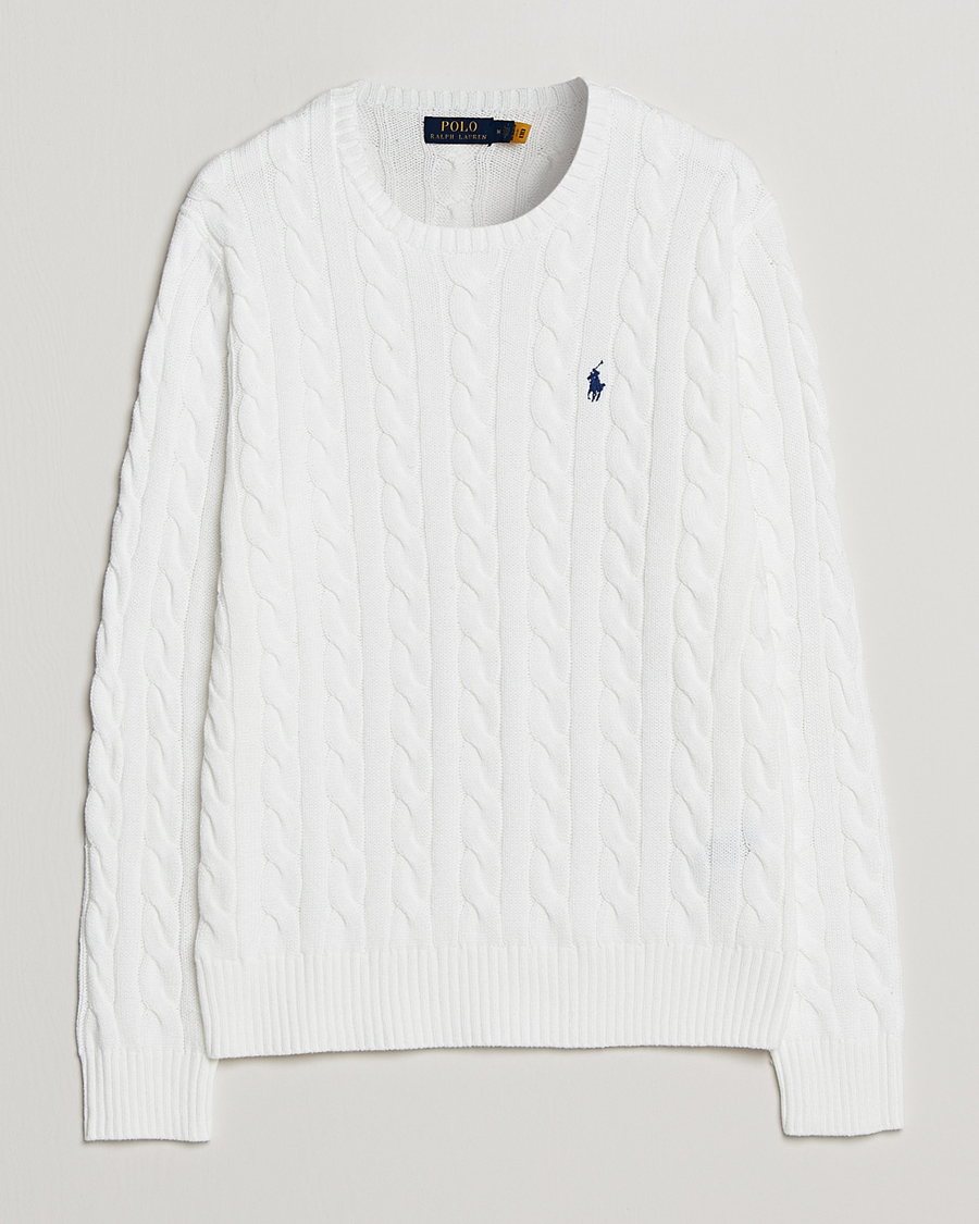 Herre | Trøjer | Polo Ralph Lauren | Cotton Cable Pullover White
