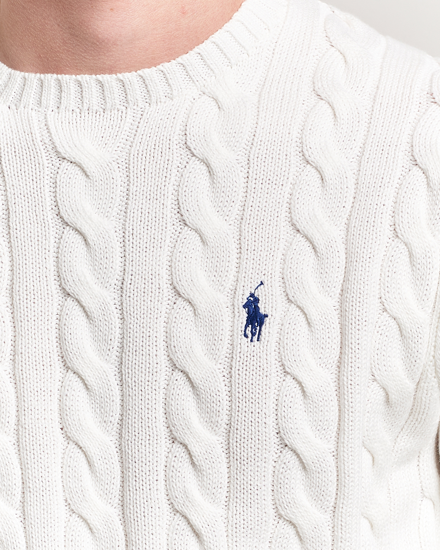 Herre | Trøjer | Polo Ralph Lauren | Cotton Cable Pullover White