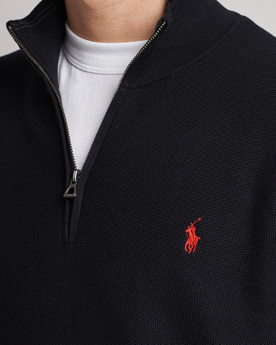 Herre | Trøjer | Polo Ralph Lauren | Textured Half-Zip Black