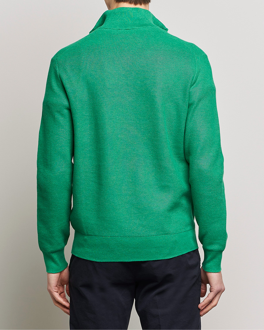 Herre | Trøjer | Polo Ralph Lauren | Textured Half-Zip Optic Green Heather