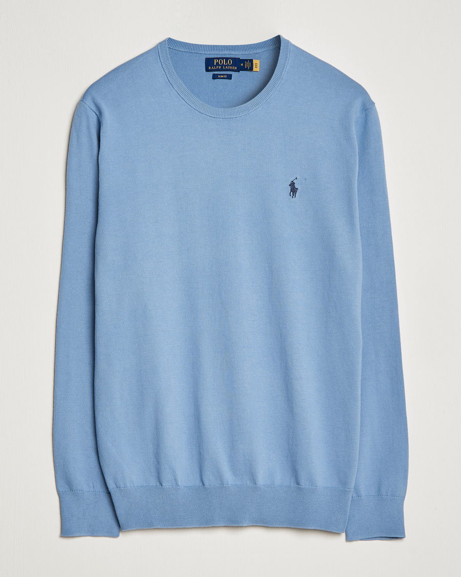 Herre | Trøjer | Polo Ralph Lauren | Cotton Crew Neck Sweater Channel Blue