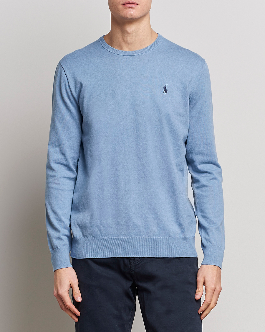 Herre |  | Polo Ralph Lauren | Cotton Crew Neck Sweater Channel Blue