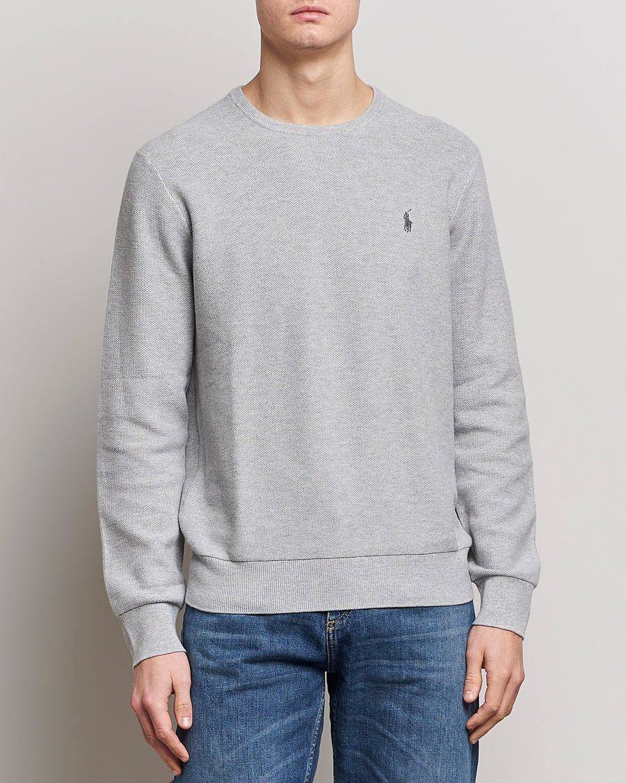 Herre | Trøjer | Polo Ralph Lauren | Textured Crew Neck Sweater Andover Heather