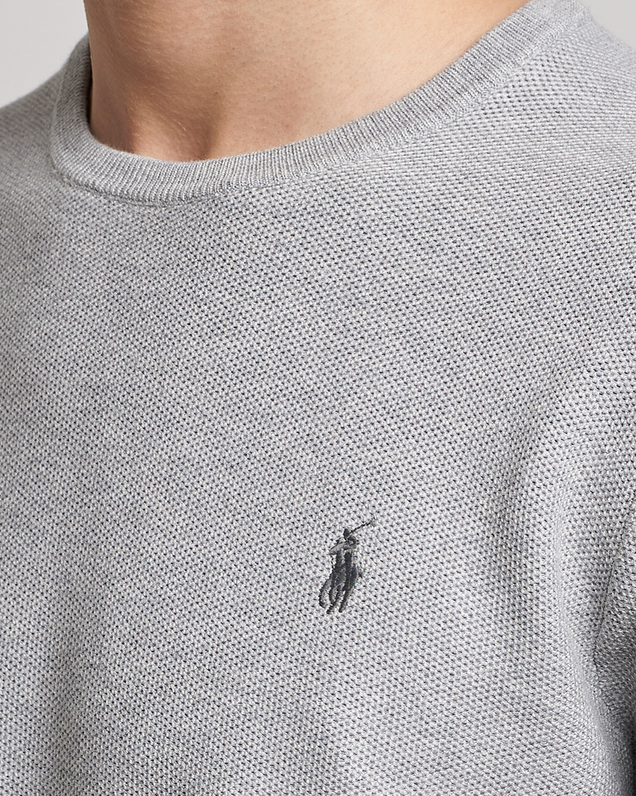 Herre | Trøjer | Polo Ralph Lauren | Textured Crew Neck Sweater Andover Heather