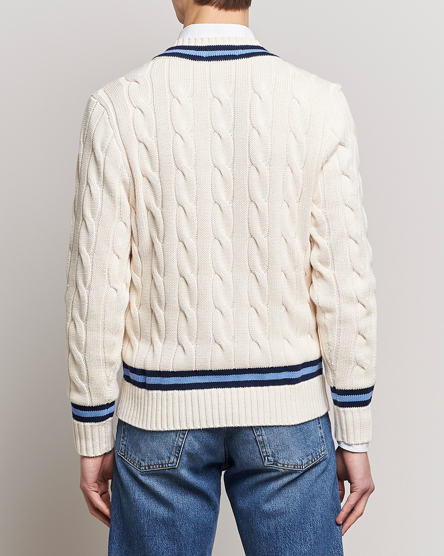 Herre | Trøjer | Polo Ralph Lauren | Cricket Sweater Cream/Navy Stripe