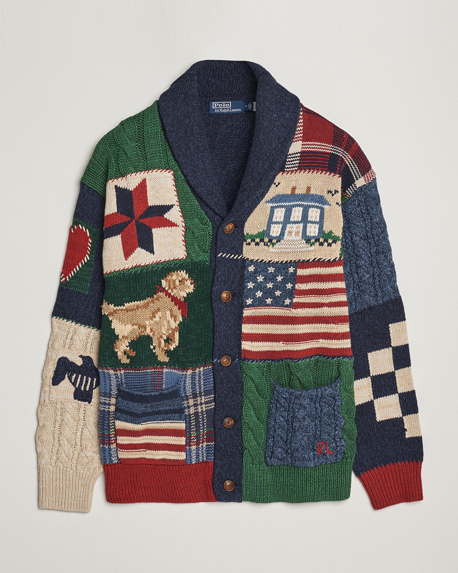 Herre | Trøjer | Polo Ralph Lauren | Cotton Blend Shawl Collar Cardigan Multi