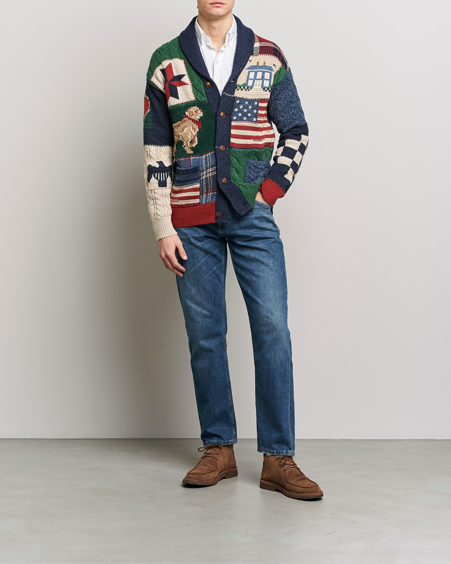 Herre | Trøjer | Polo Ralph Lauren | Cotton Blend Shawl Collar Cardigan Multi