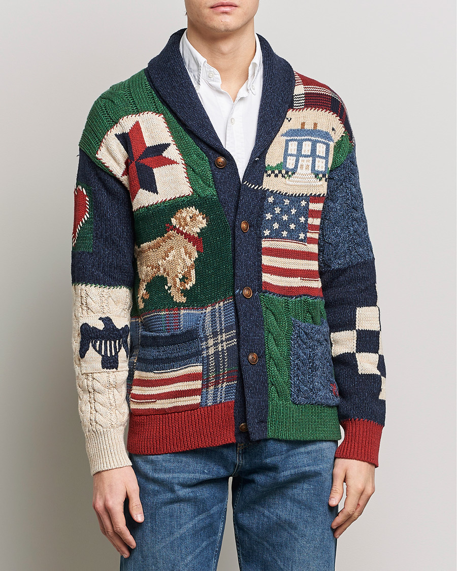 Herre | Trøjer | Polo Ralph Lauren | Cotton Blend Shawl Collar Cardigan Multi