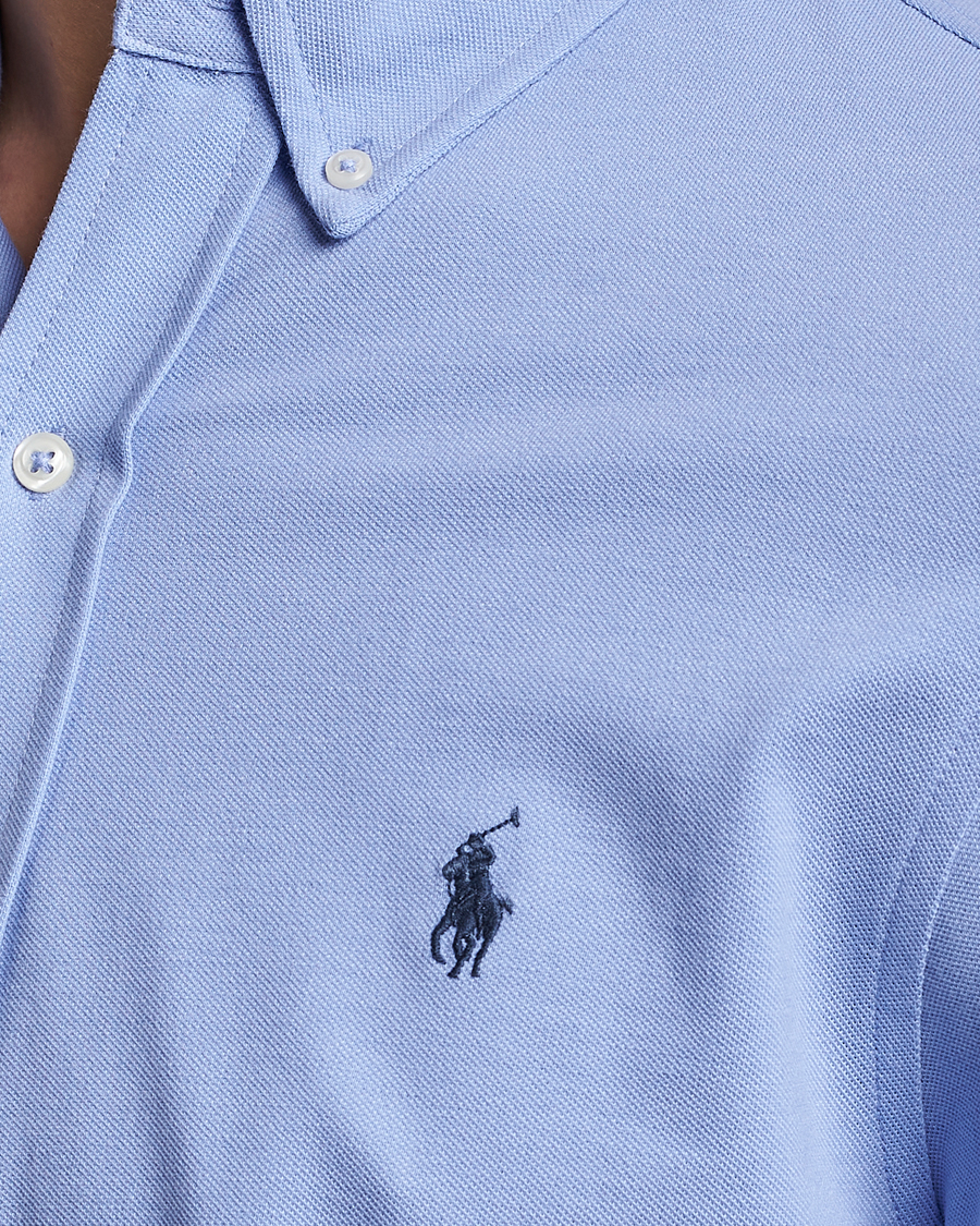 Herre | Skjorter | Polo Ralph Lauren | Slim Fit Featherweight Mesh Shirt Lafayette Blue