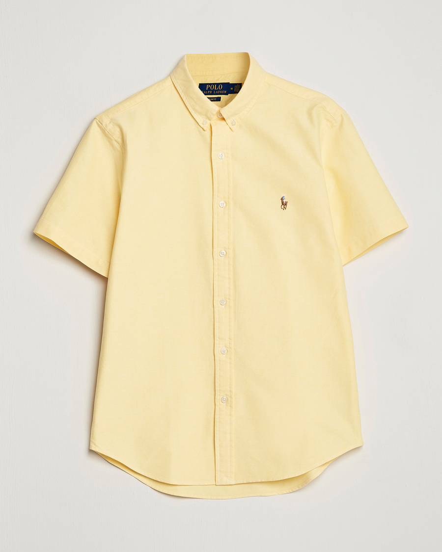 Herre | Skjorter | Polo Ralph Lauren | Slim Fit Oxford Short Sleeve Shirt Yellow