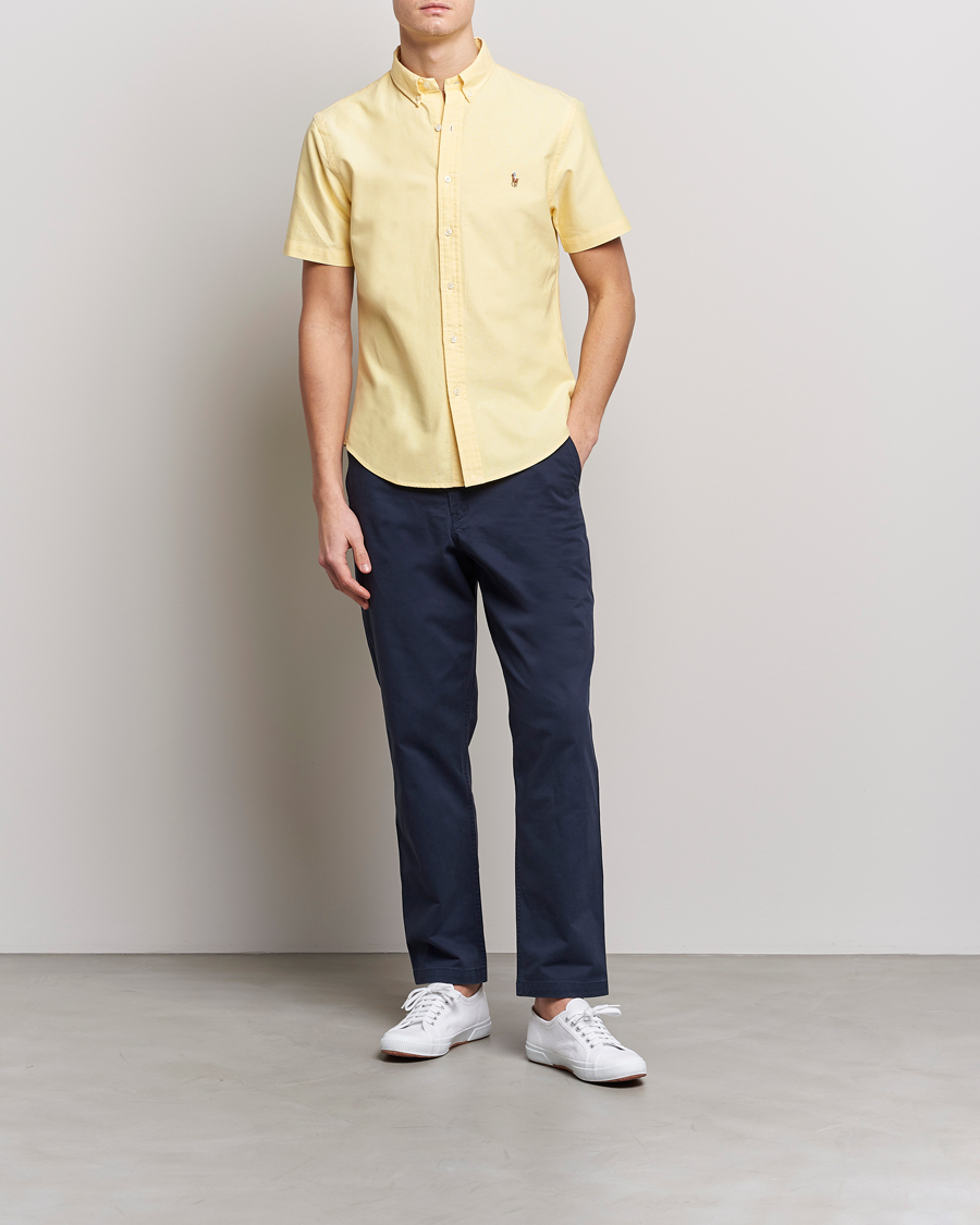 Herre | Skjorter | Polo Ralph Lauren | Slim Fit Oxford Short Sleeve Shirt Yellow