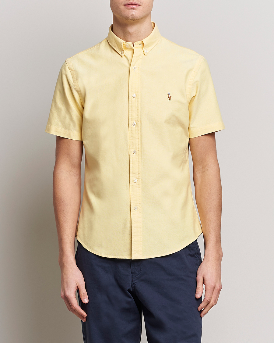 Herre | Kortærmede skjorter | Polo Ralph Lauren | Slim Fit Oxford Short Sleeve Shirt Yellow