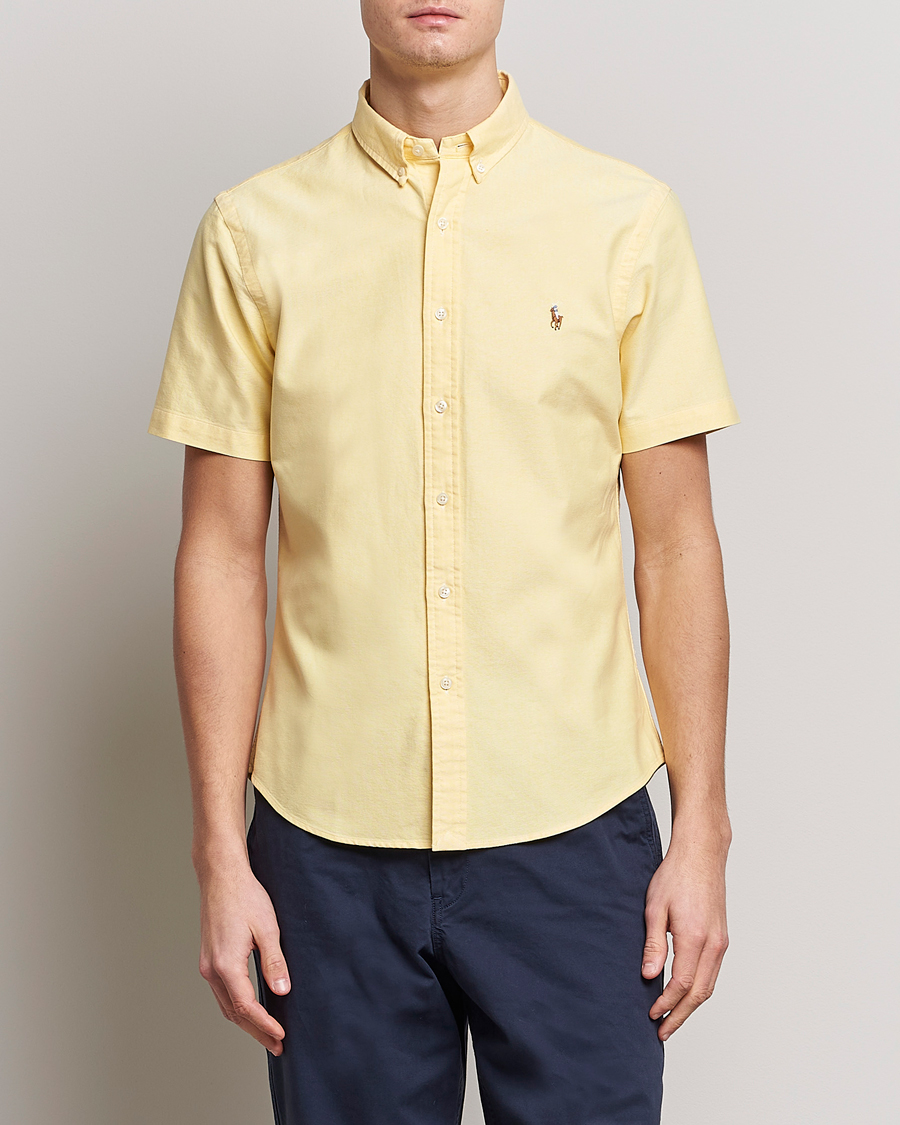 Herre | Skjorter | Polo Ralph Lauren | Slim Fit Oxford Short Sleeve Shirt Yellow