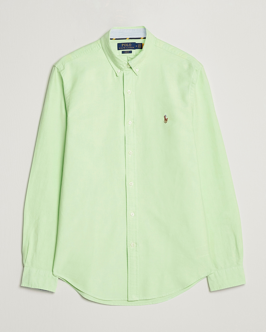 Herre | Skjorter | Polo Ralph Lauren | Slim Fit Oxford Button Down Shirt Oasis Green