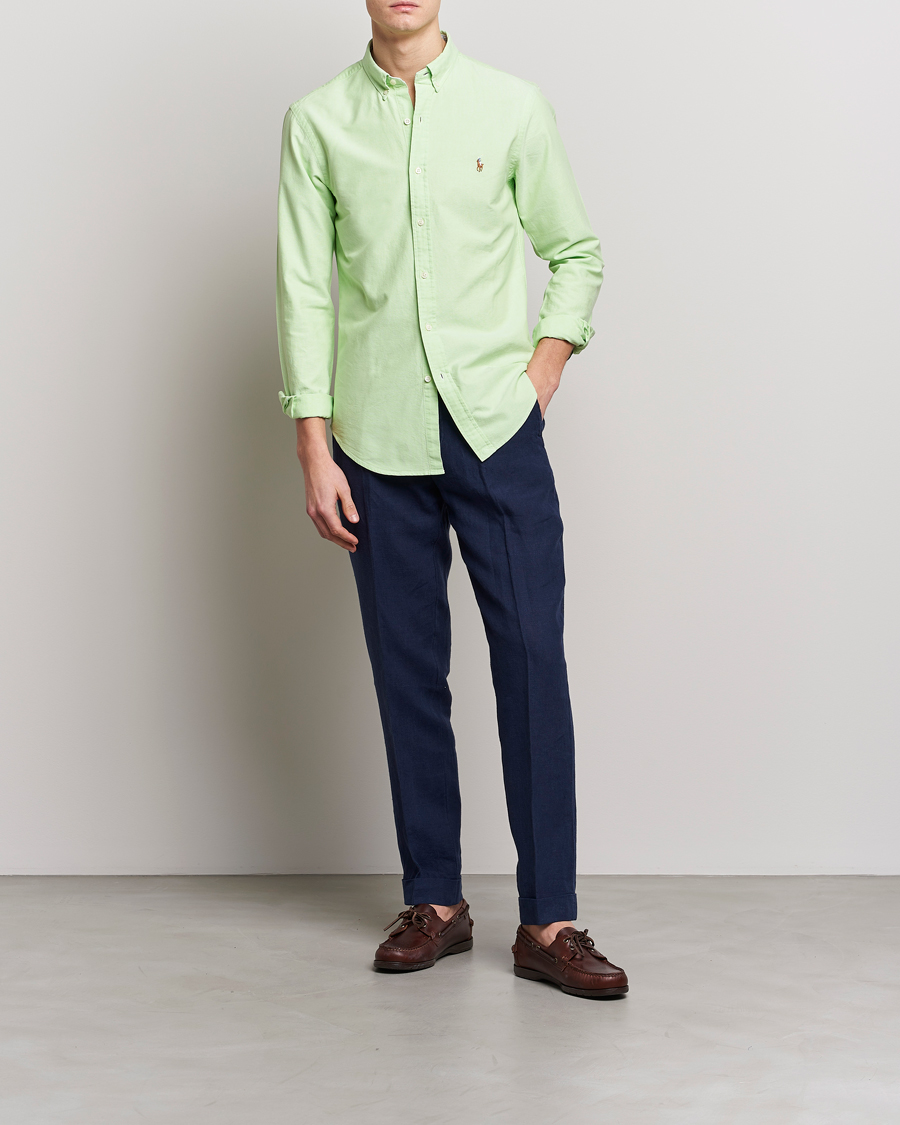 Herre | Skjorter | Polo Ralph Lauren | Slim Fit Oxford Button Down Shirt Oasis Green