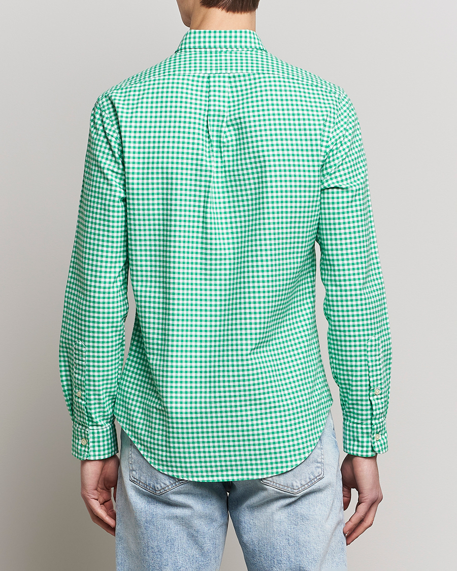 Herre | Skjorter | Polo Ralph Lauren | Slim Fit Oxford Checked Shirt Emerald/White