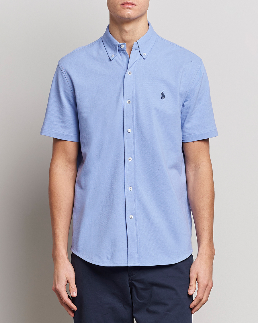 Herre | Kortærmede skjorter | Polo Ralph Lauren | Featherweight Mesh Short Sleeve Shirt Lafayette Blue