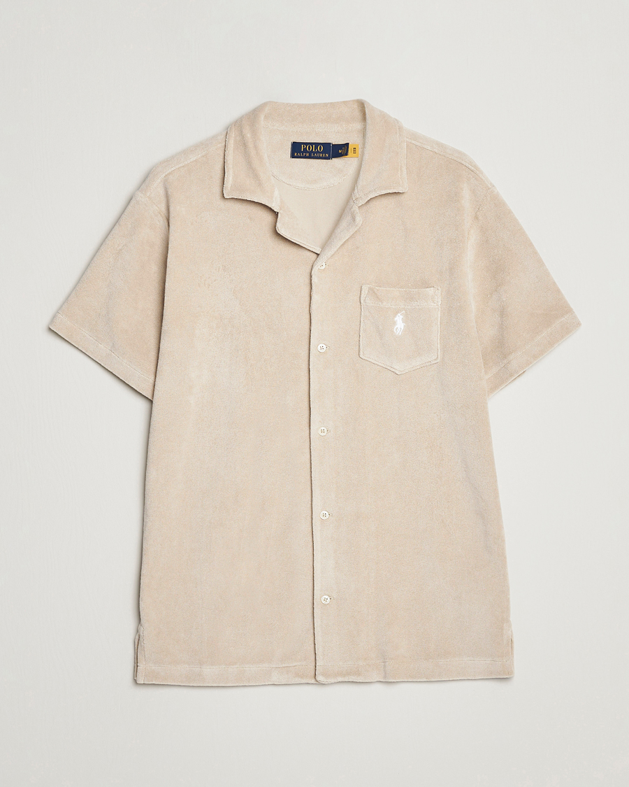 Herre | Skjorter | Polo Ralph Lauren | Cotton Terry Short Sleeve Shirt Spring Beige