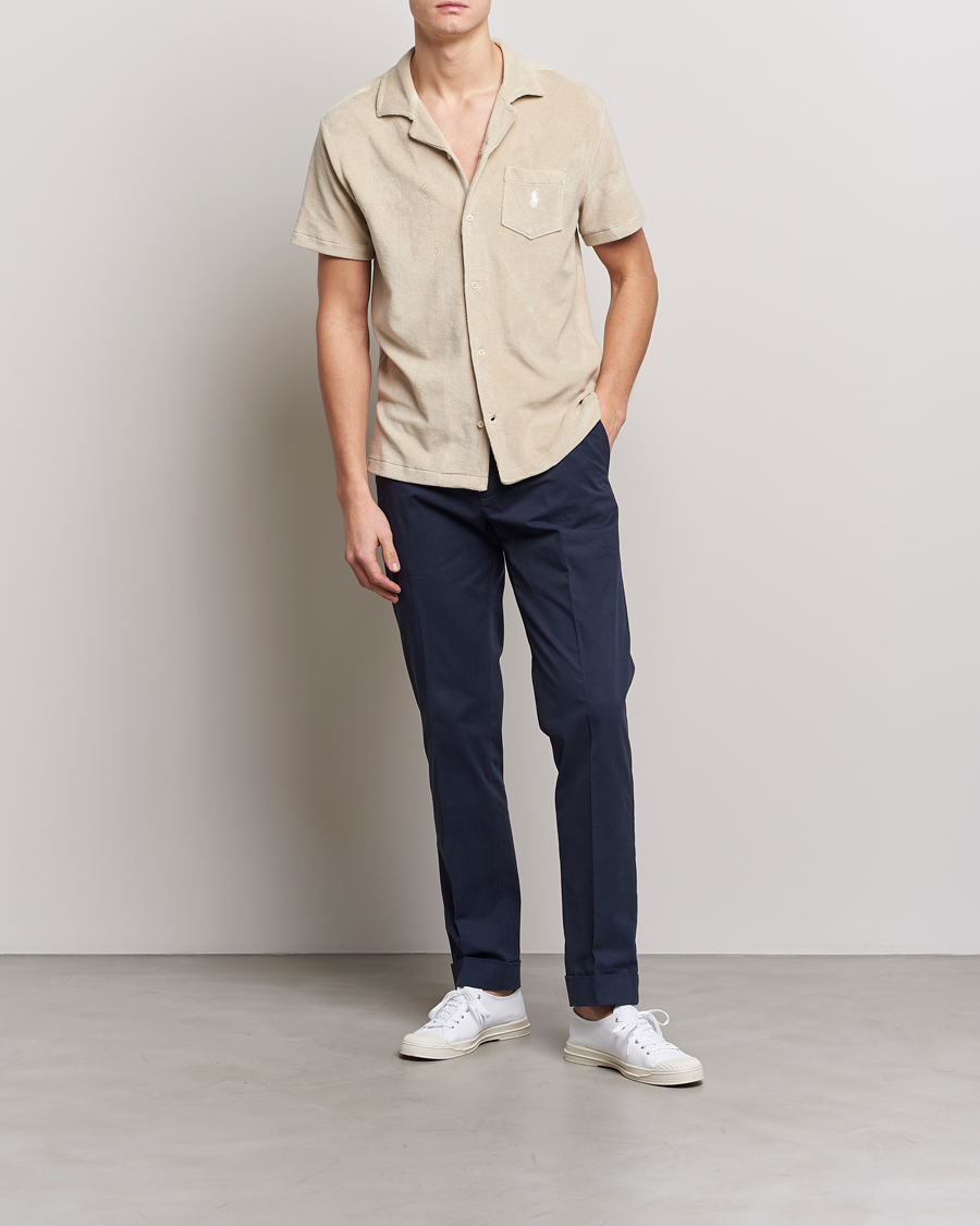 Herre | Skjorter | Polo Ralph Lauren | Cotton Terry Short Sleeve Shirt Spring Beige